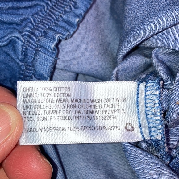 5/$20 Cat&jack denim look lightweight bubble romper 18m Euc - Picture 7 of 7